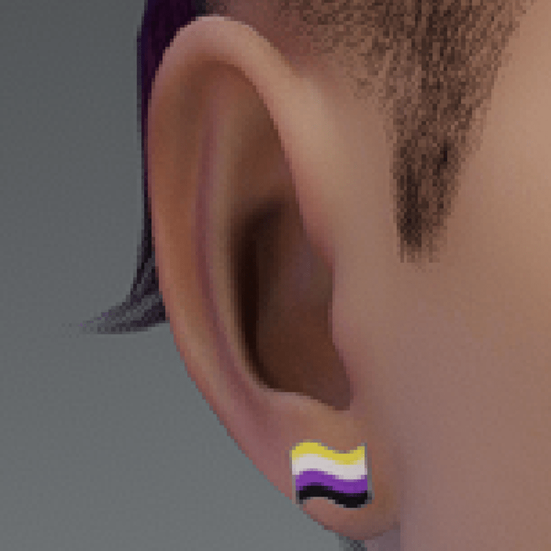 pride earrings nonbinary