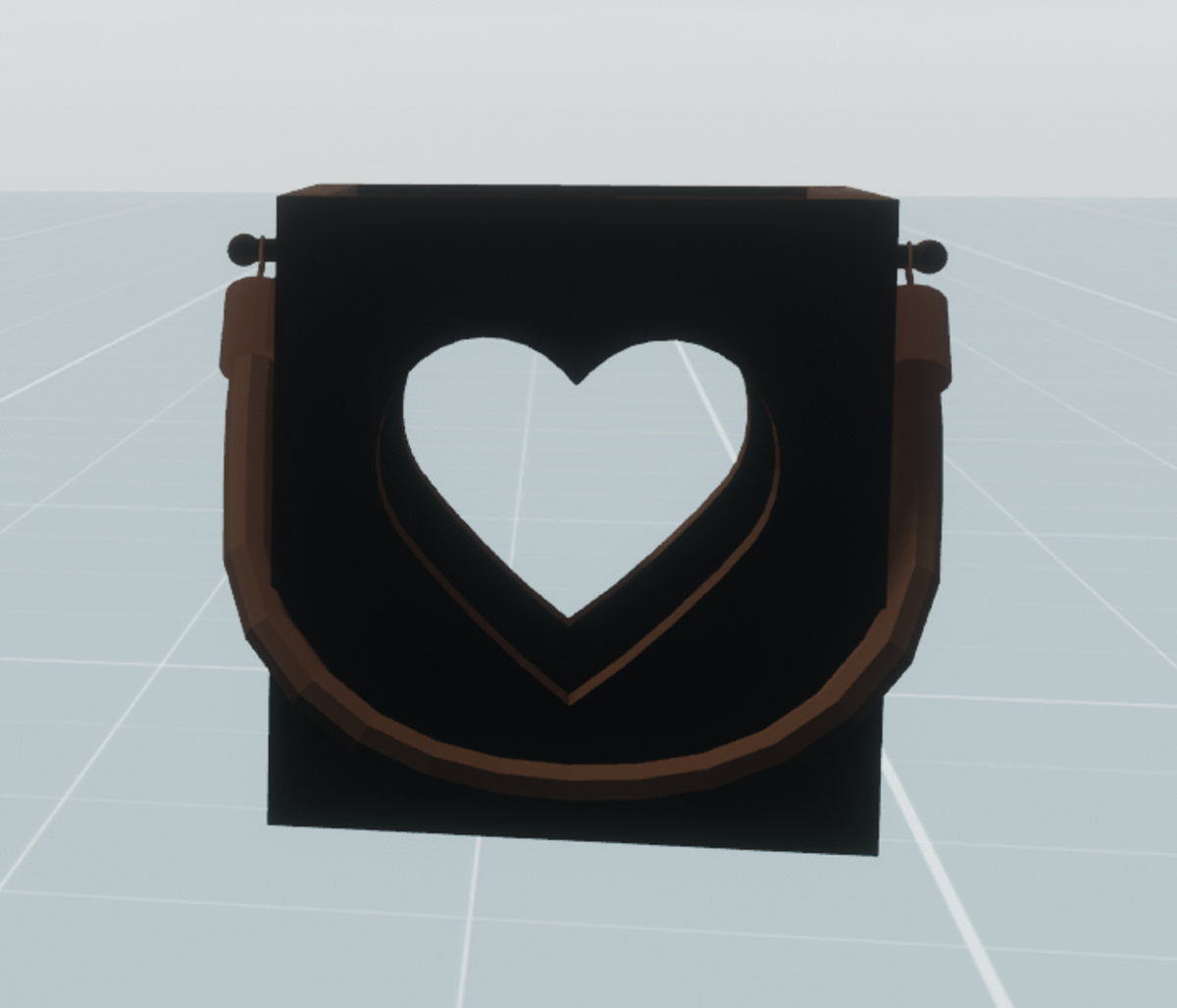 CDV Deco Lantern with Heart - wood -