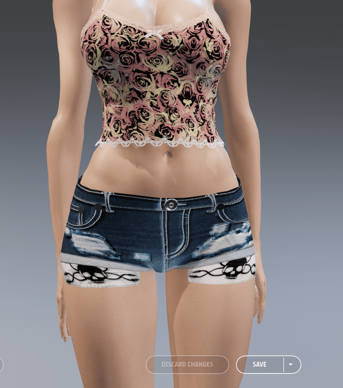 Skulls & Folds Favorite Blue Shorts - Female