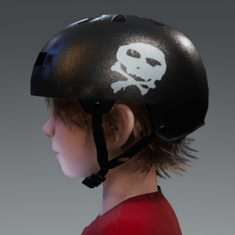 Loki Skate Helmet - Crossbones