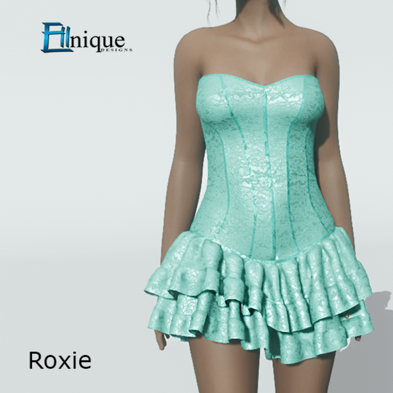 Teal Lace Corset Dress