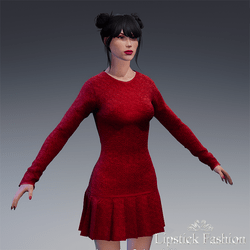 L.F. FRANCE LACE DRESS RED