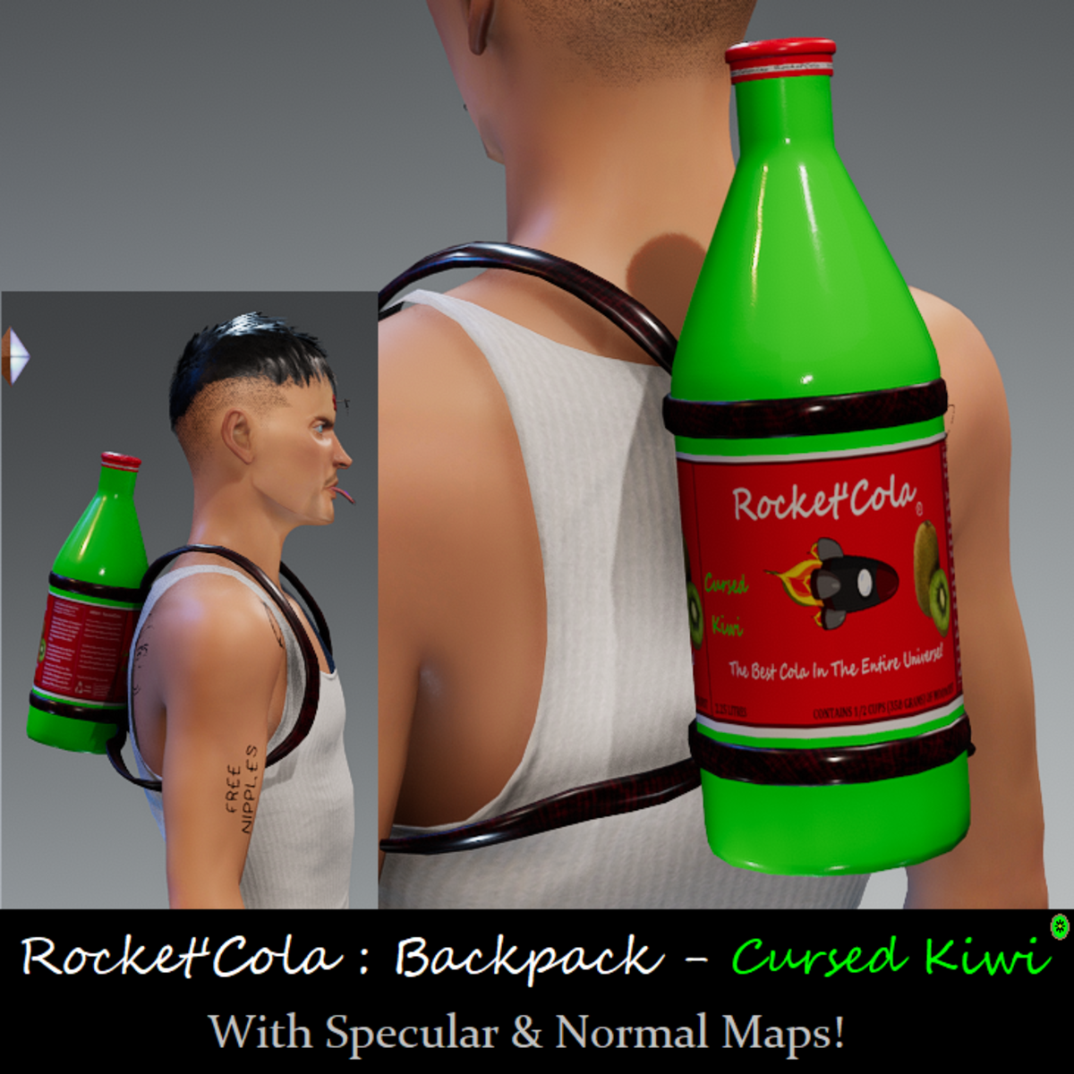 Rocket'Cola Backpack - Cursed Kiwi