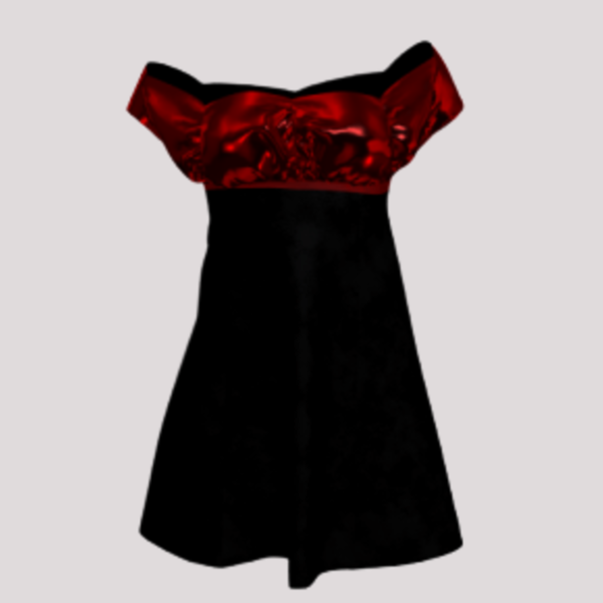 Evening dress (red & black)
