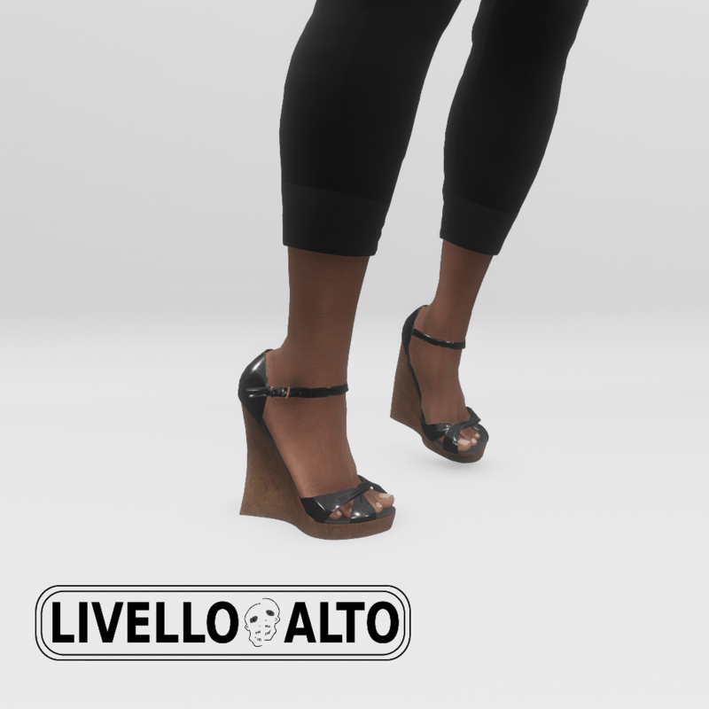 Silver Fusion Wedge Heels