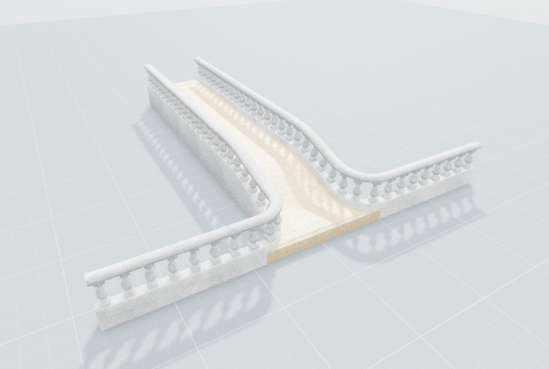 Balustrade with collision