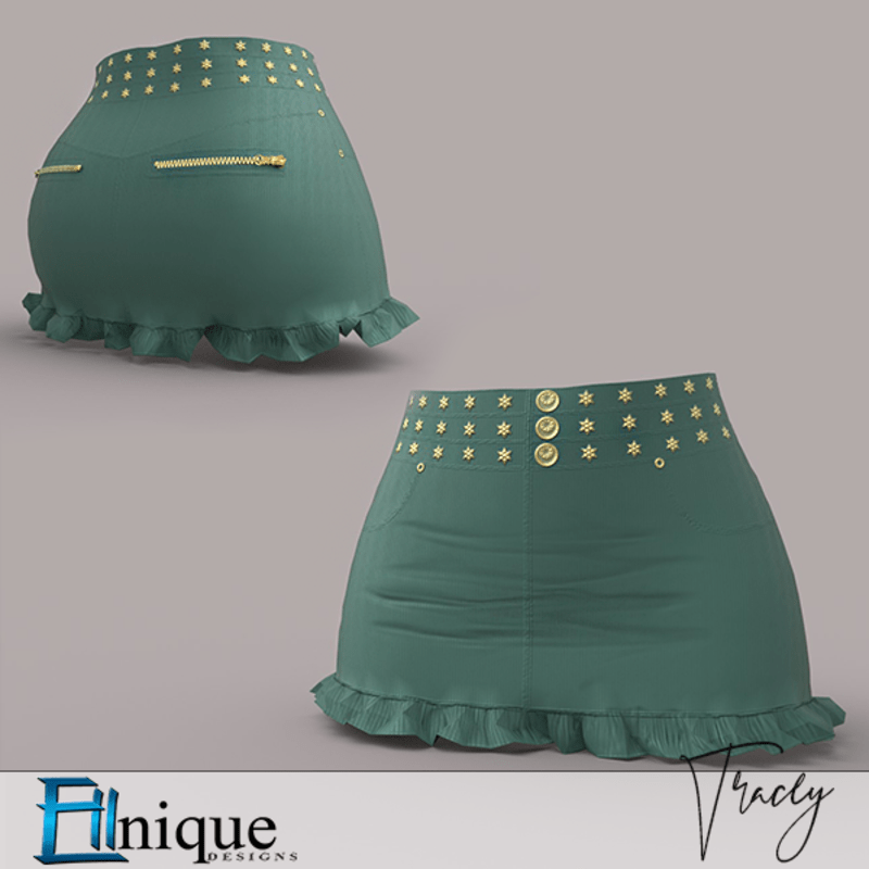 Tracey Teal Mini Skirt