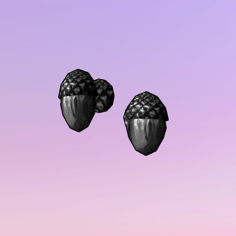 Acorn earrings black