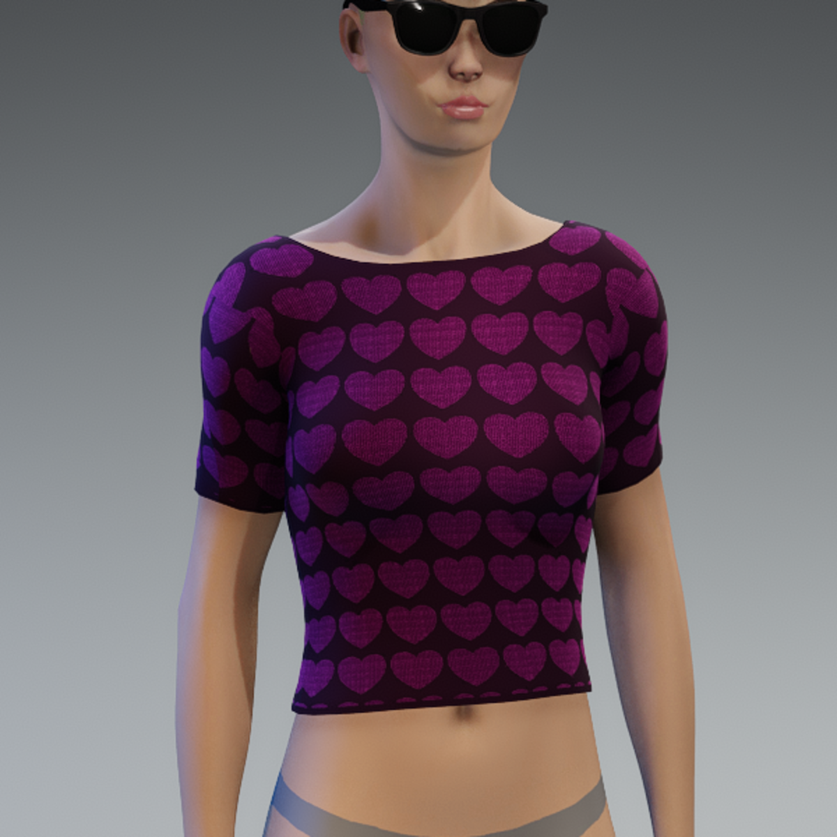 Valentine's Day Heart Top - Purple