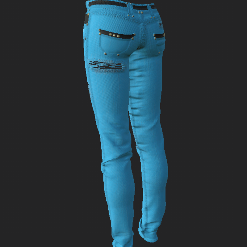 DAMAGED PANTS_ F LIGHT BLUE