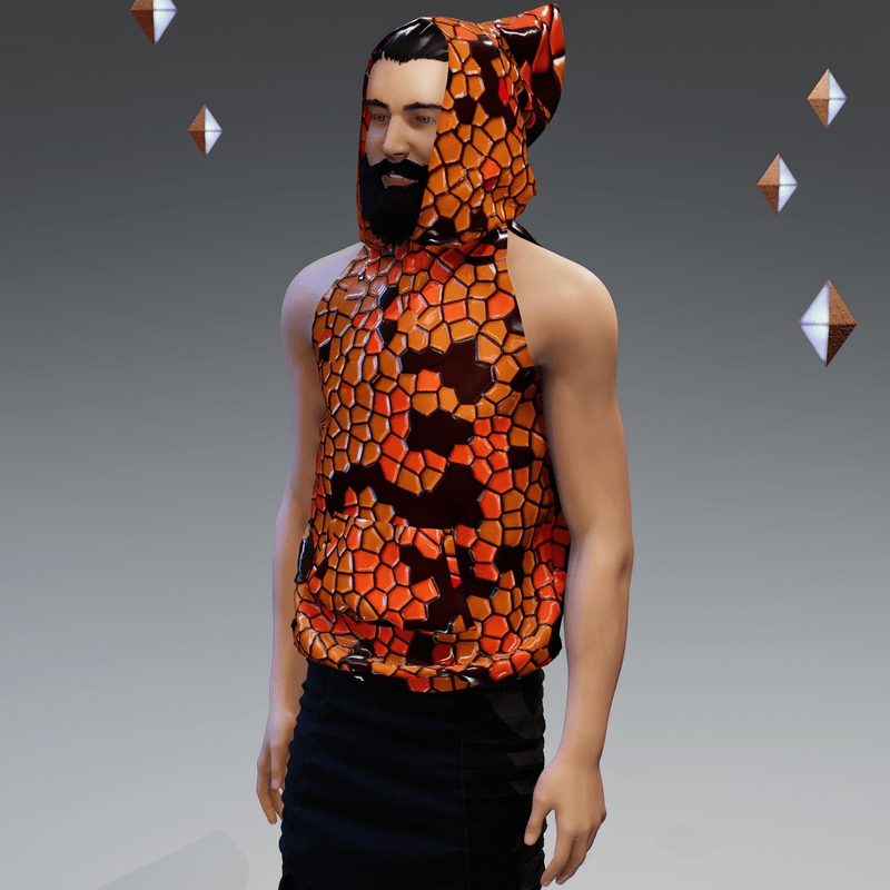 ‘Headspace’ Abstract (β) Sleeveless Hoodie - Unisex