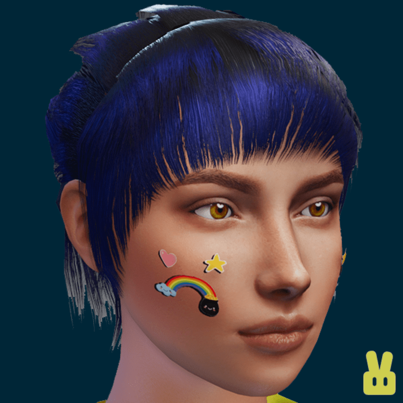 cheek stickers - rainbow