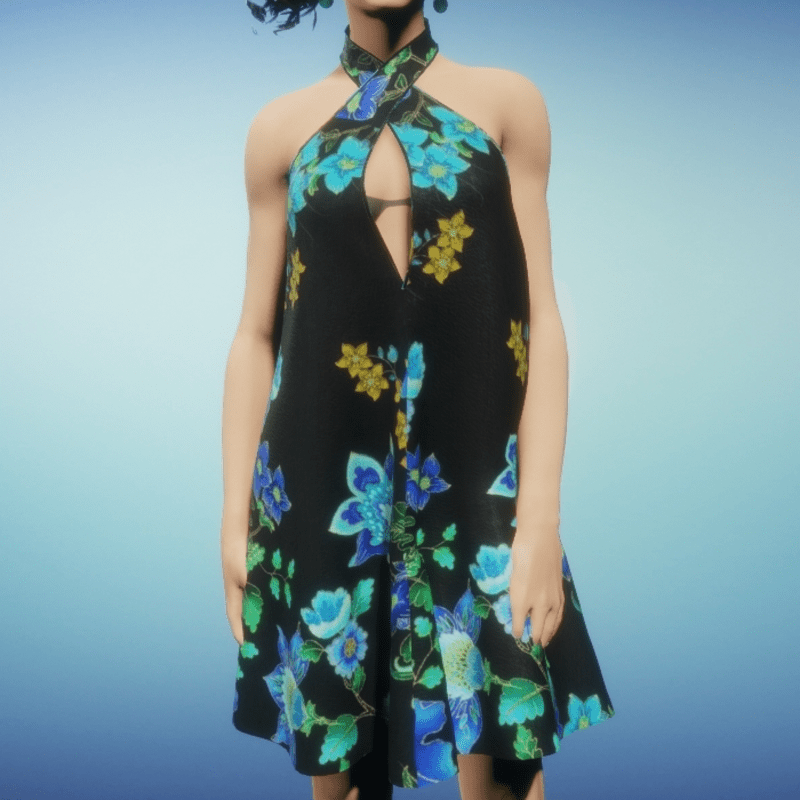 Draped Wrap Dress - Peacock