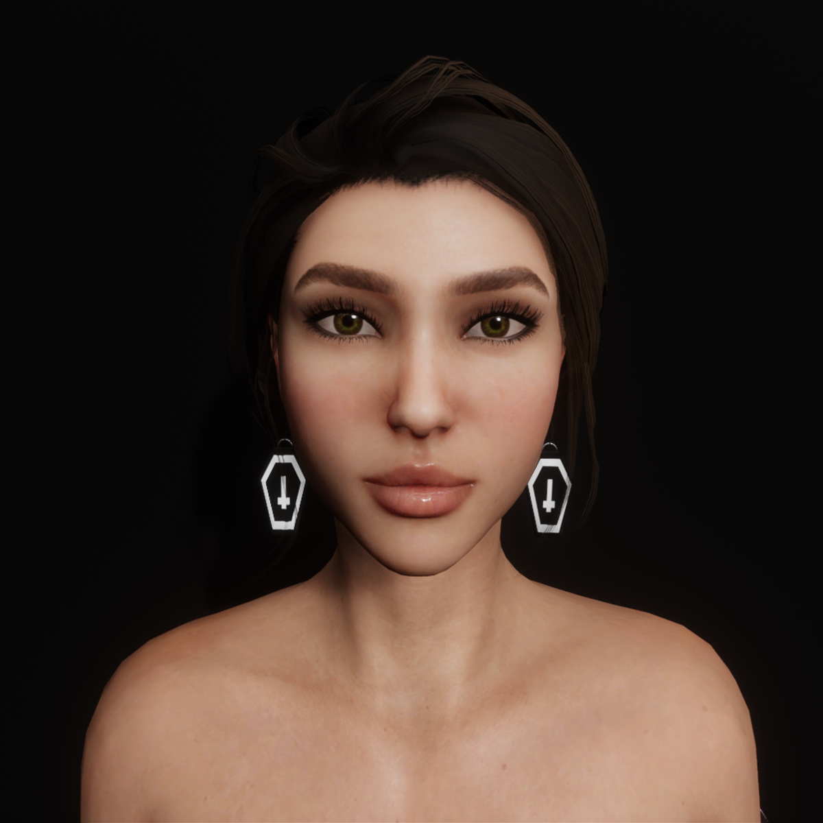 Coffin Earrings (Inverted Cross )