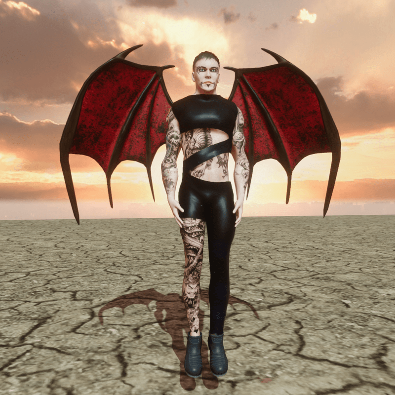 Demon Wings Float Animation (male version)