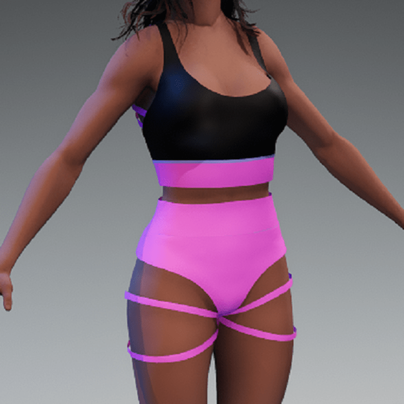 TnT_pole dance outfit pink