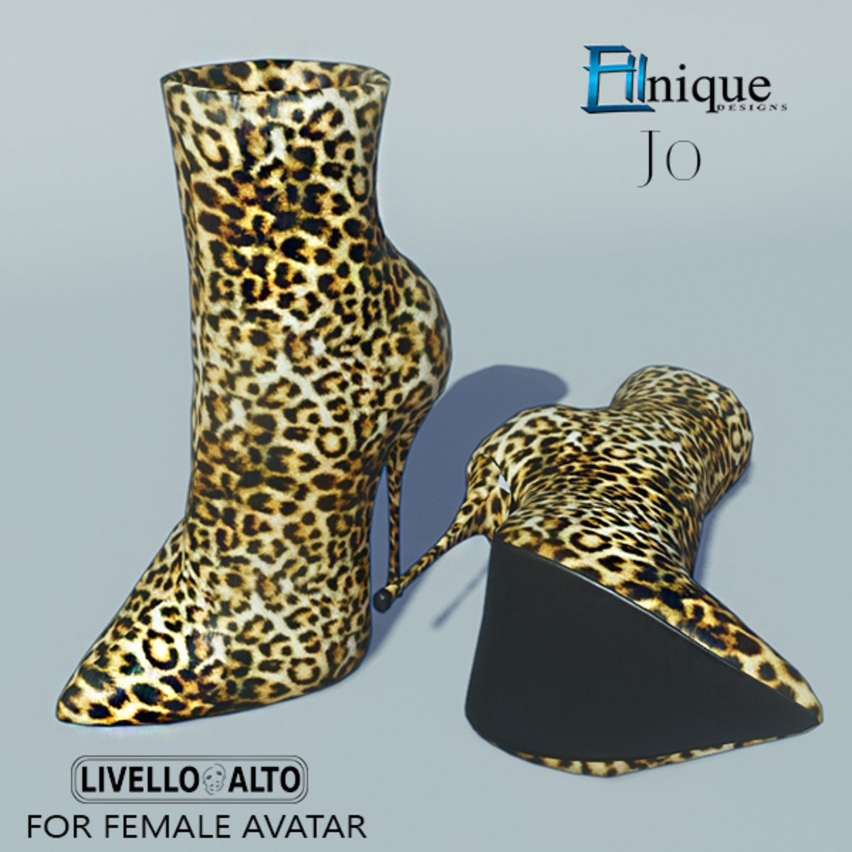 Jo- Leopard Print Stiletto Ankle Boots, Red Base -FITS LIVELLO ALTO/Alina/DAISY heel Female Avatar.