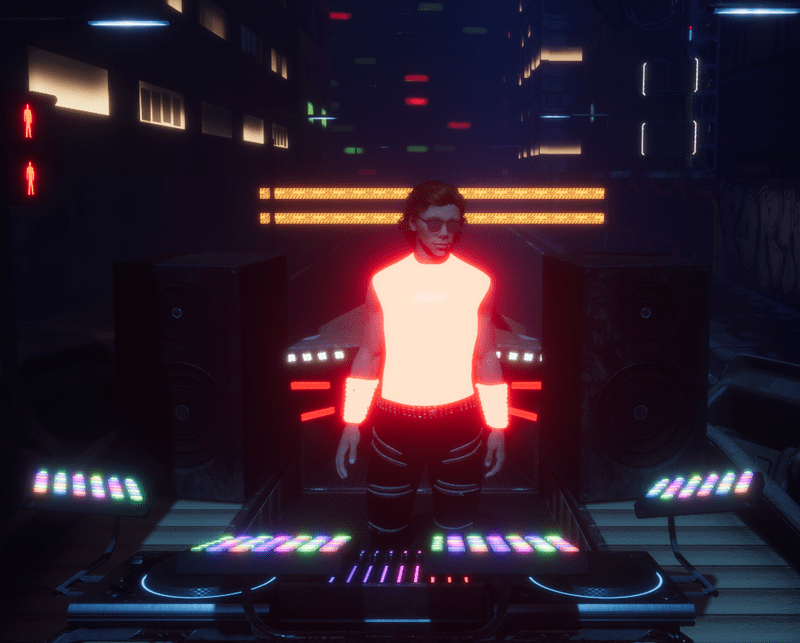 Male go-GLOW Red Sleeveless T-Shirt & Bracelets Set