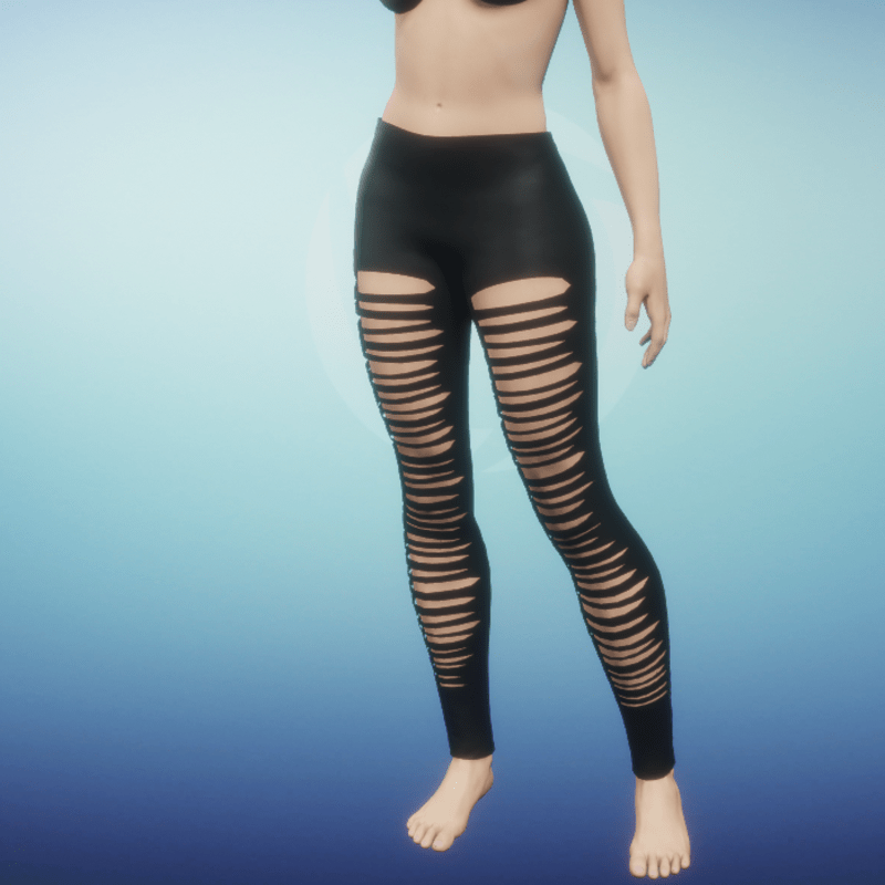 leggins with holes black