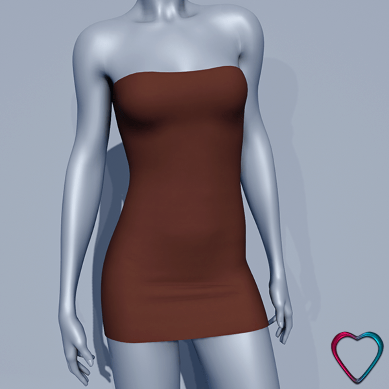 Mini Tube Dress - Brown