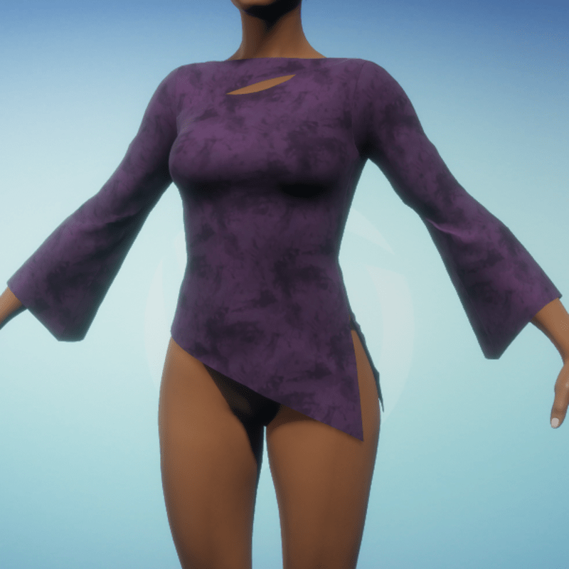 Boatneck Blouse - Grape Abstract