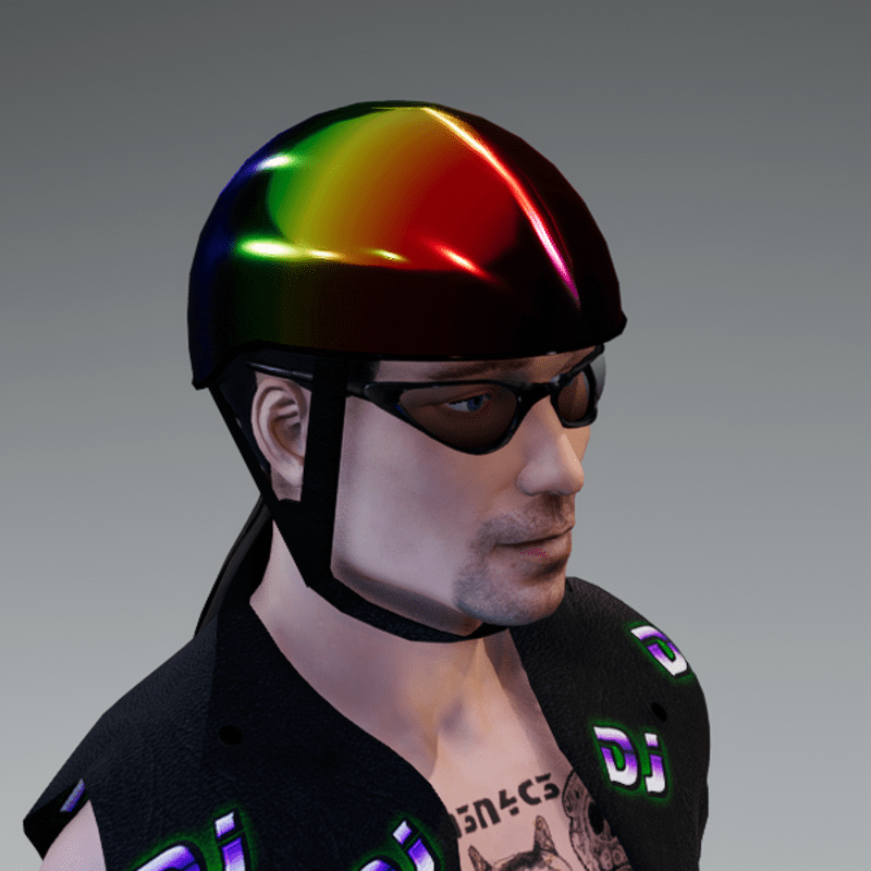 Rainbow helmet
