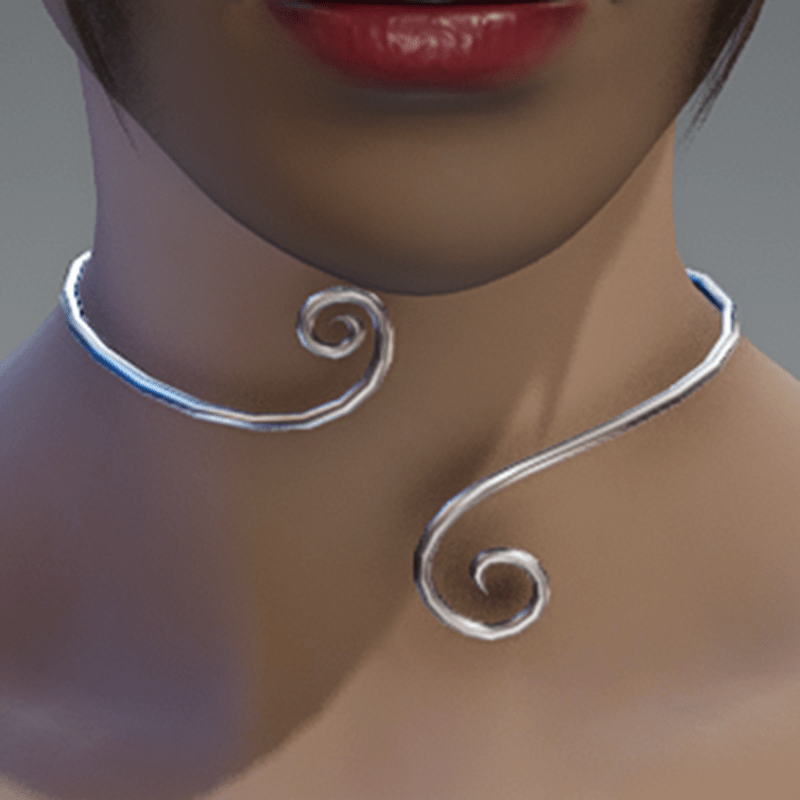 Silver spiral necklace