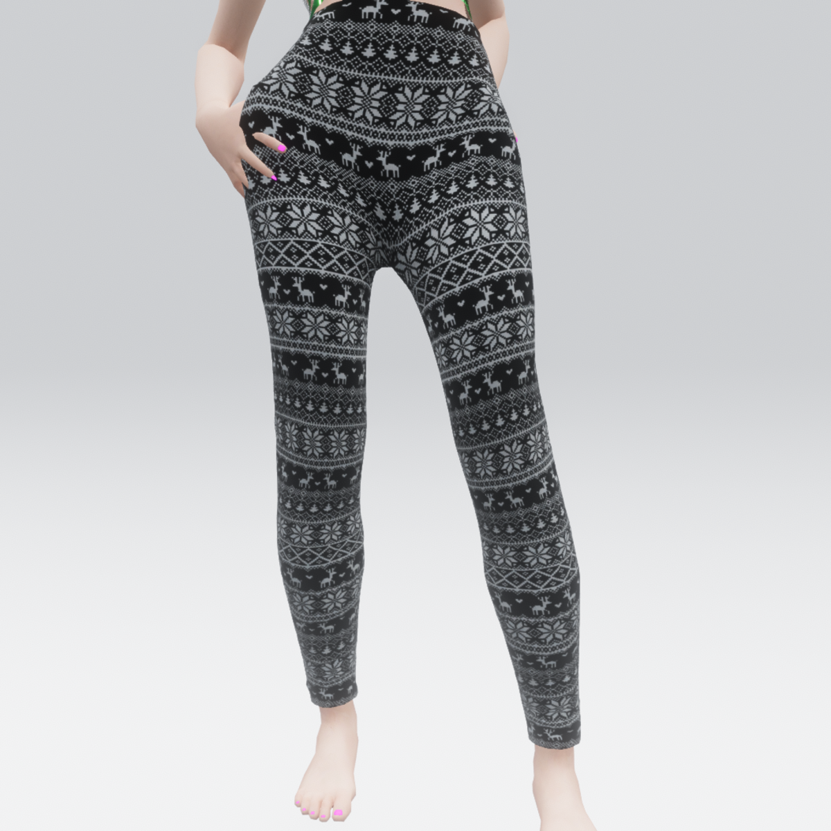 Trendy Snowflake Yoga Leggings
