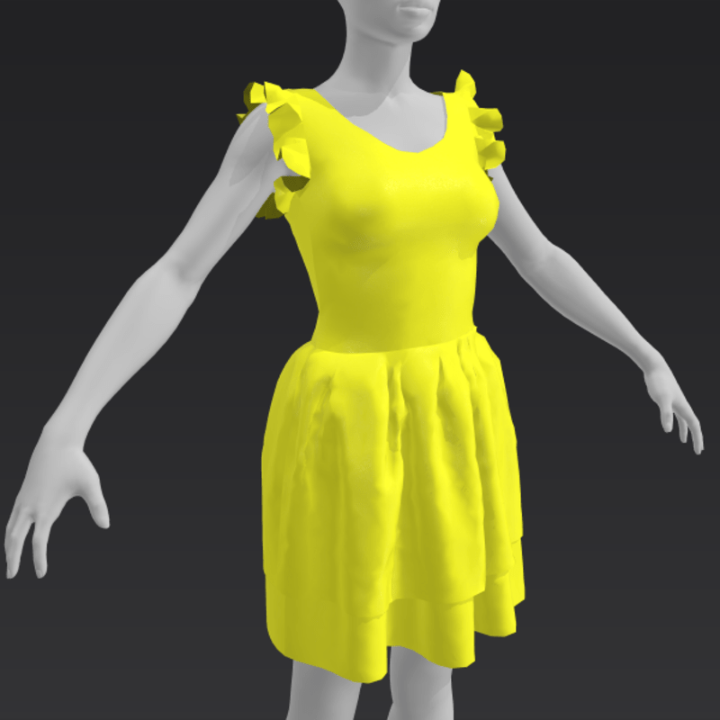 Ruffle Dress - Citrus
