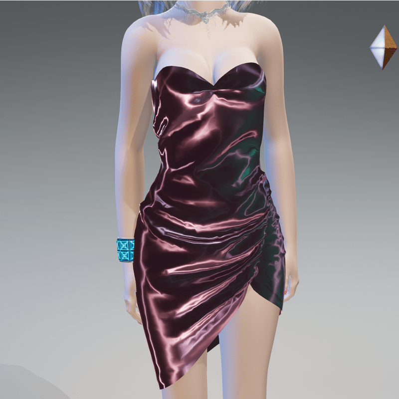 Pink Side-Drape Cocktail Dress - Female