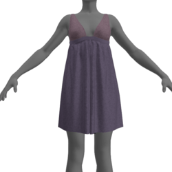 Innocence Nightie - Pink and Purple Cotton