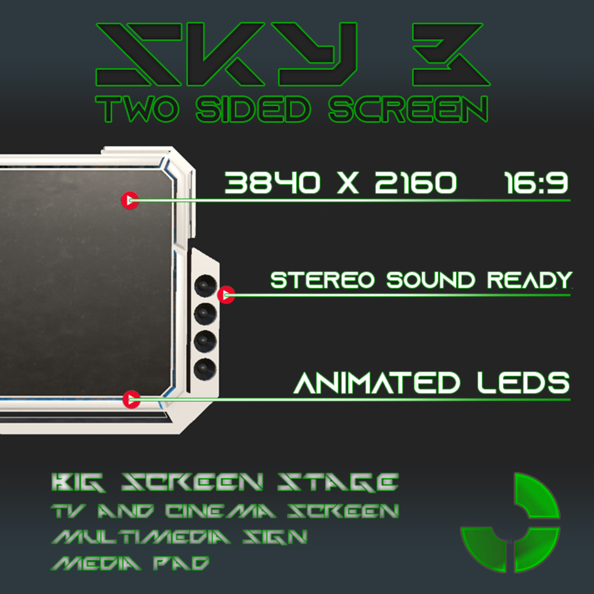 Stage Display SKY 3-Yellow