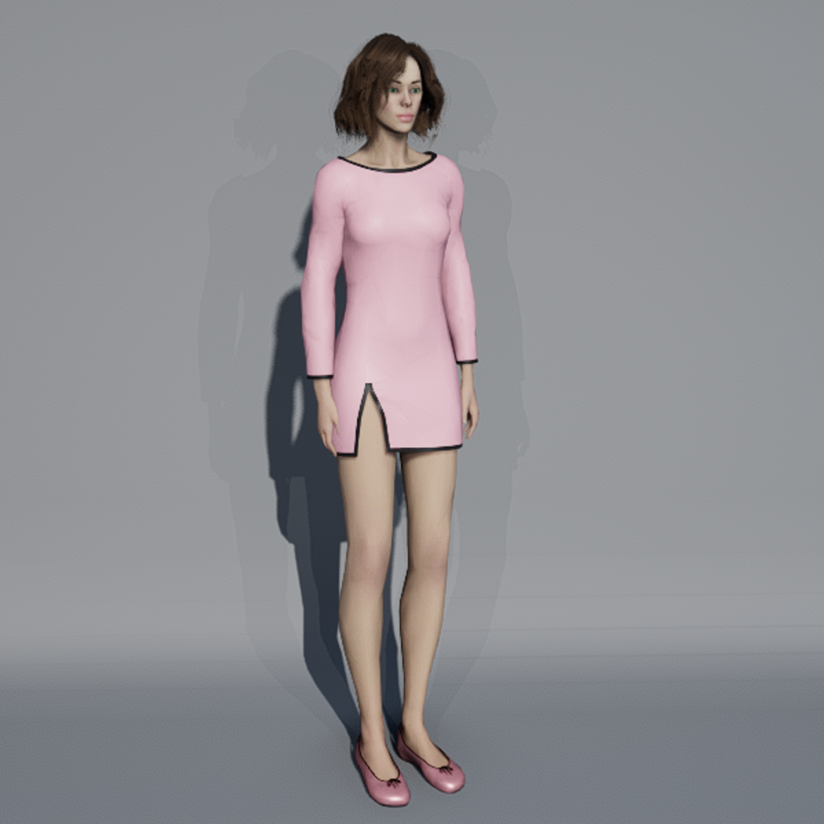 MORGANE DRESS PinkAndBlack
