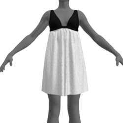 Innocence Nightie - Black and White Cotton