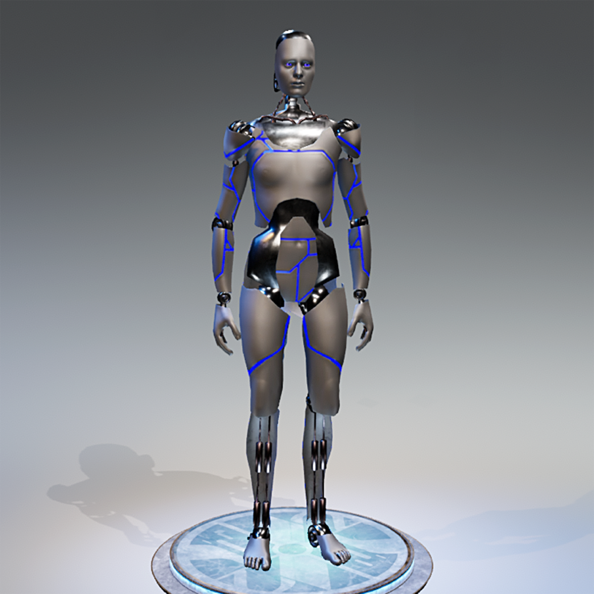 TKA Droid Avatar - Blue Emissive Animation