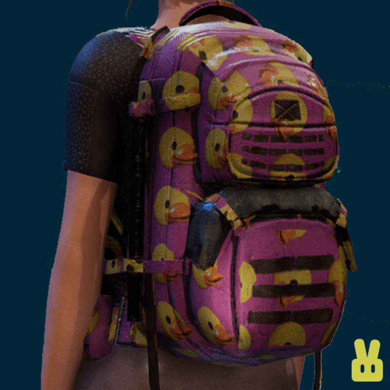 duck backpack - pink