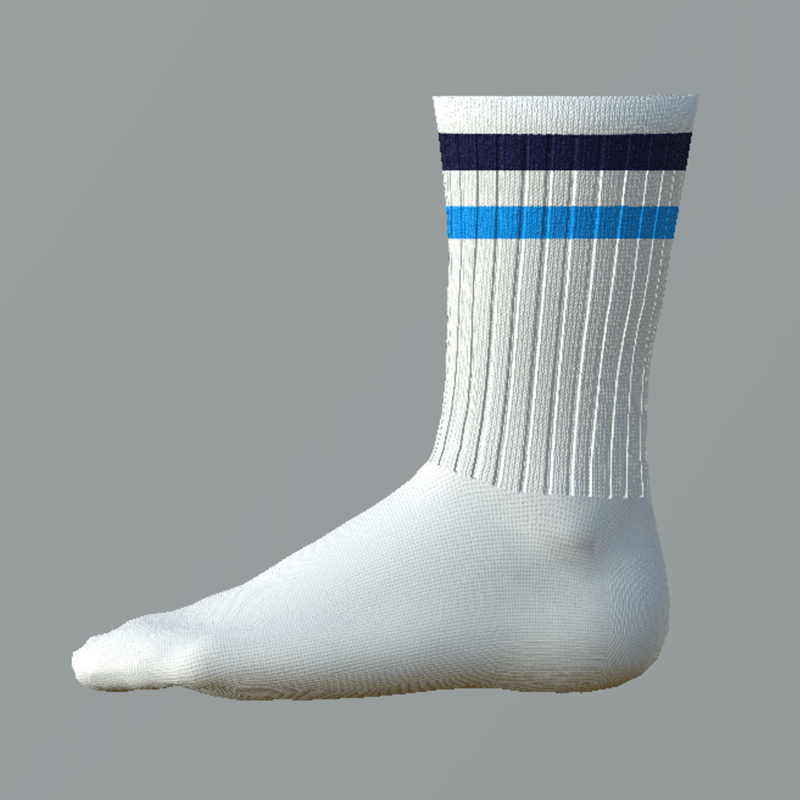 Tennis-Socks retro blue-blue_man