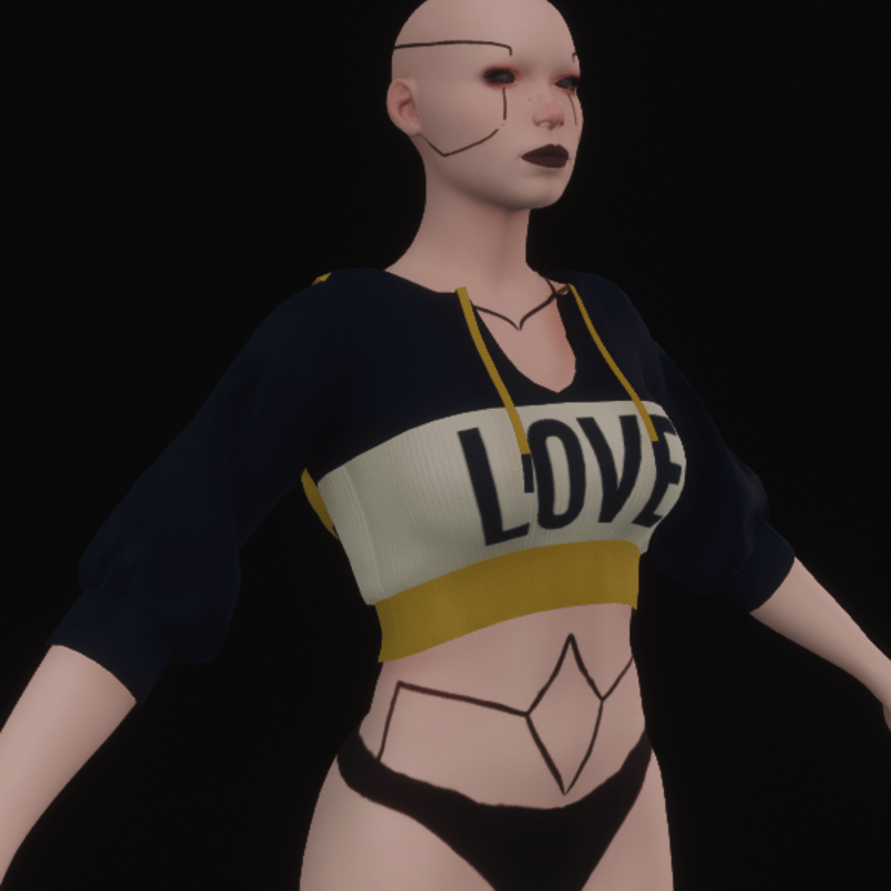 "LOVE" Yellow Short Sleeved Hoodie