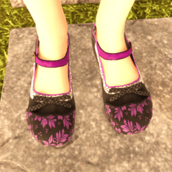 Mary-Jane Shoes Black Purple