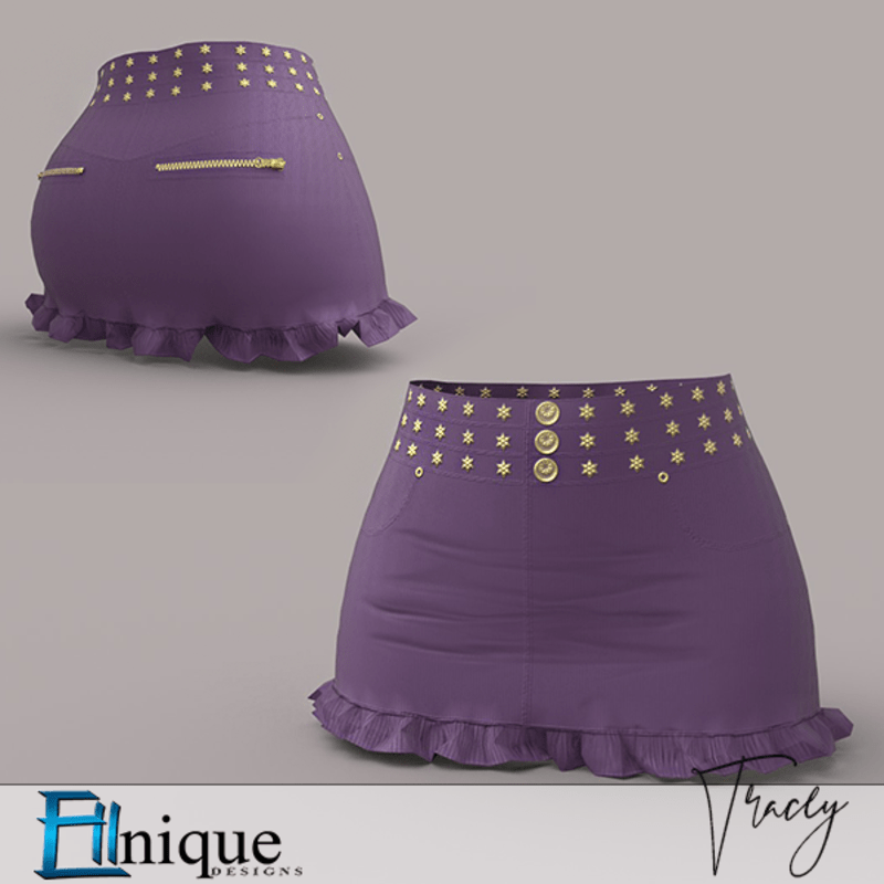 Tracey Purple Mini Skirt