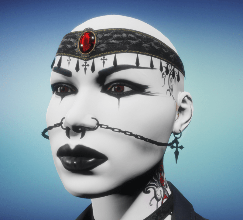 Dual Goth Nose Chains