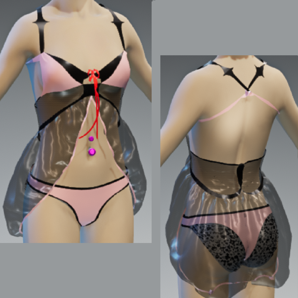 Saumon Babydolls naughty Night v301