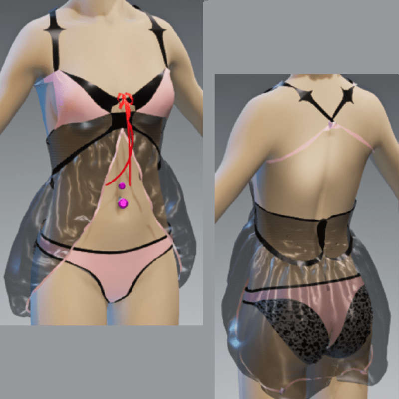 Saumon Babydolls naughty Night v301