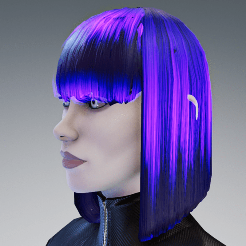 Female Hair 01 - Emissive + Tintable
