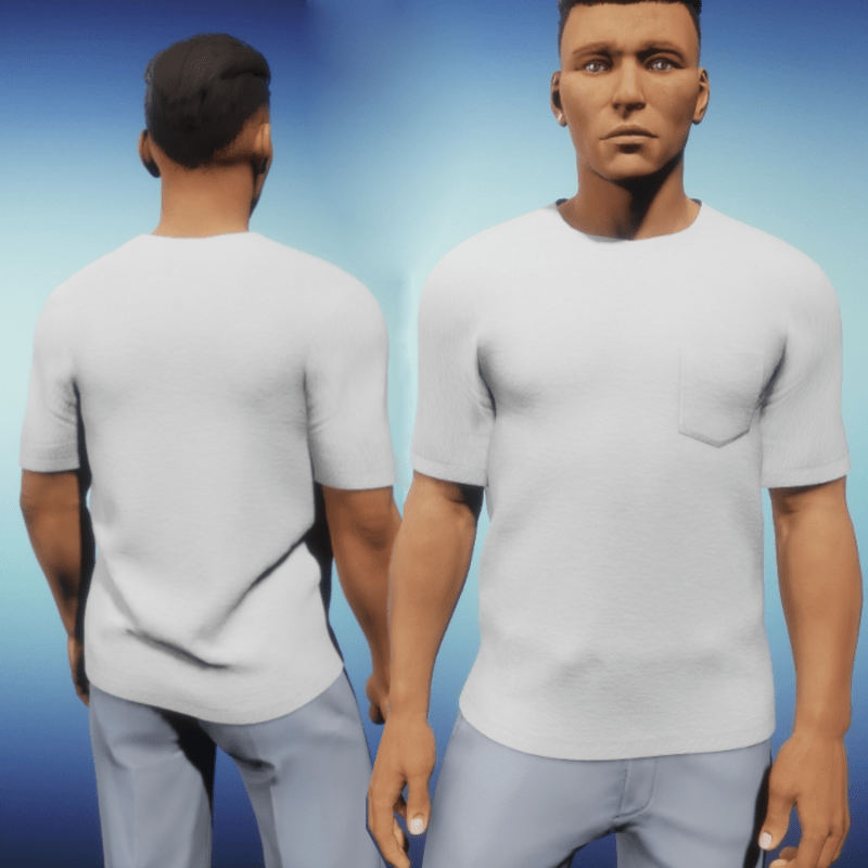 Mens One Pocket Tee - White