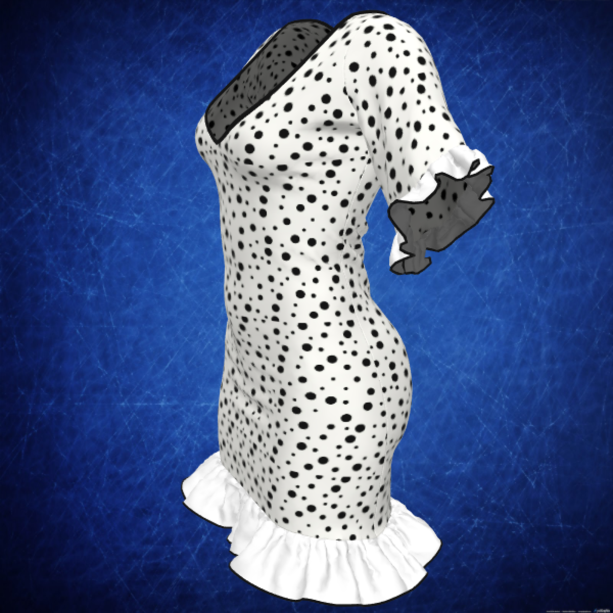 White PolkaDots Dress