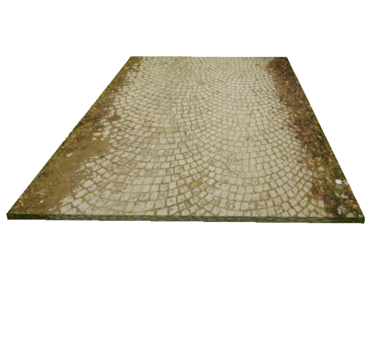 Path Straight Tan Cobbles