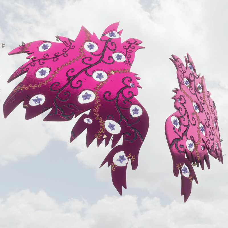 Metallic glossy Wings