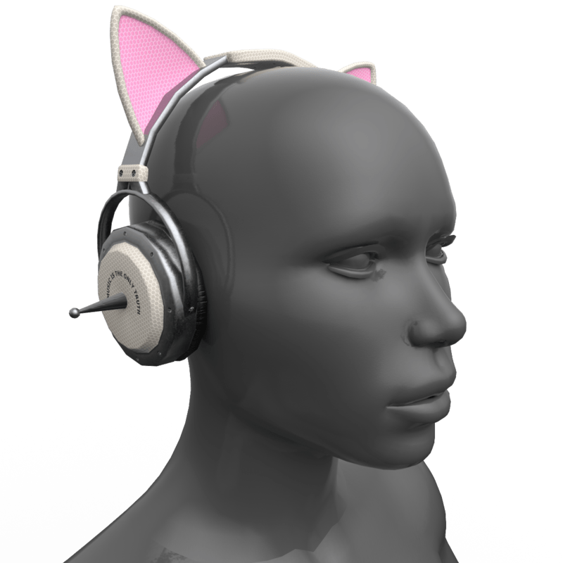 Headphones White-Pink (Head)