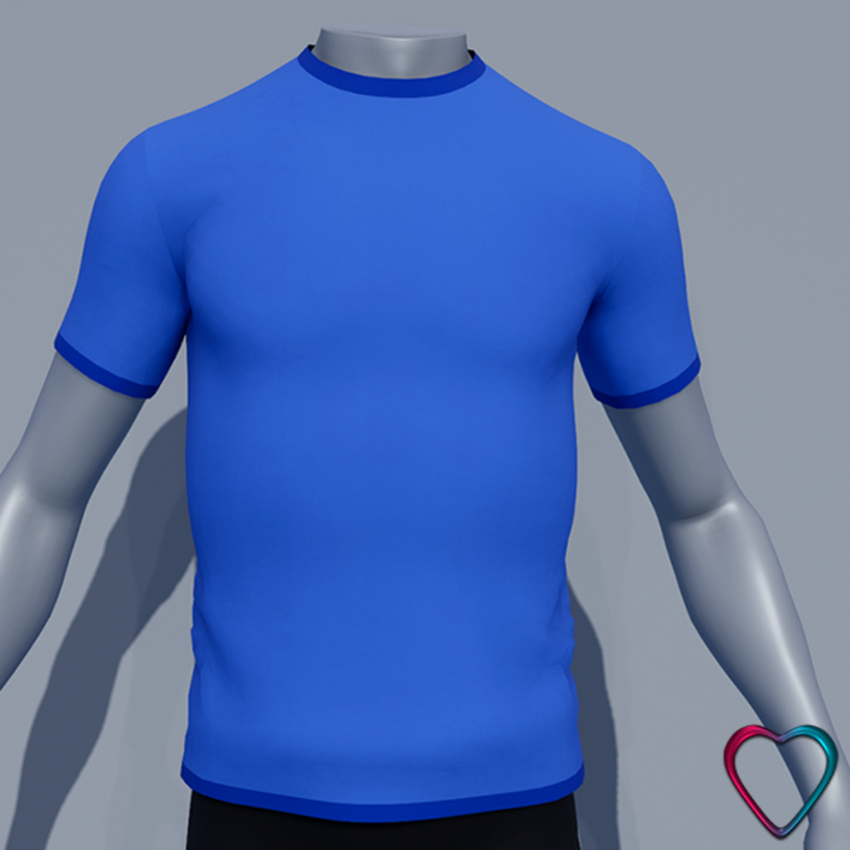 Men Plain TeeShirt - Blue